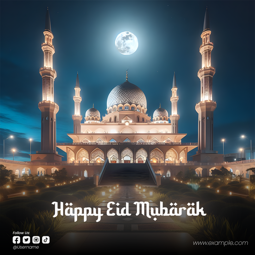 Islamic festival social media post template psd