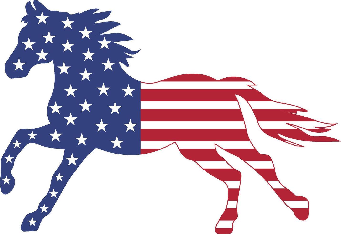 American flag horse design graphics 45486945 vector art at vecteezy