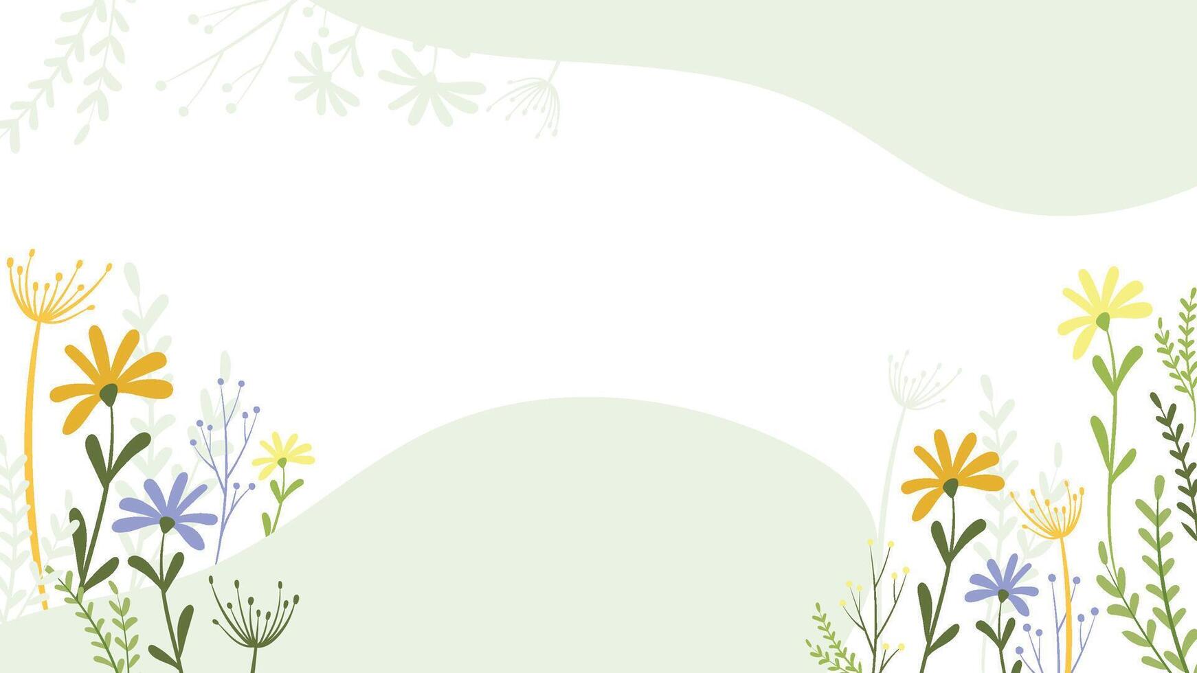 Abstract flower background design floral border frame vector