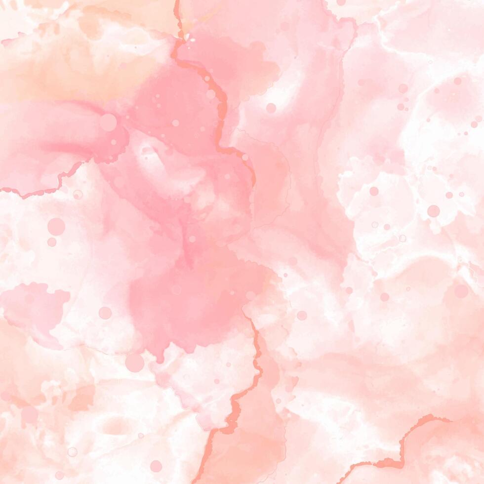 hand painted abstract alcohol ink design in pastel pink vector