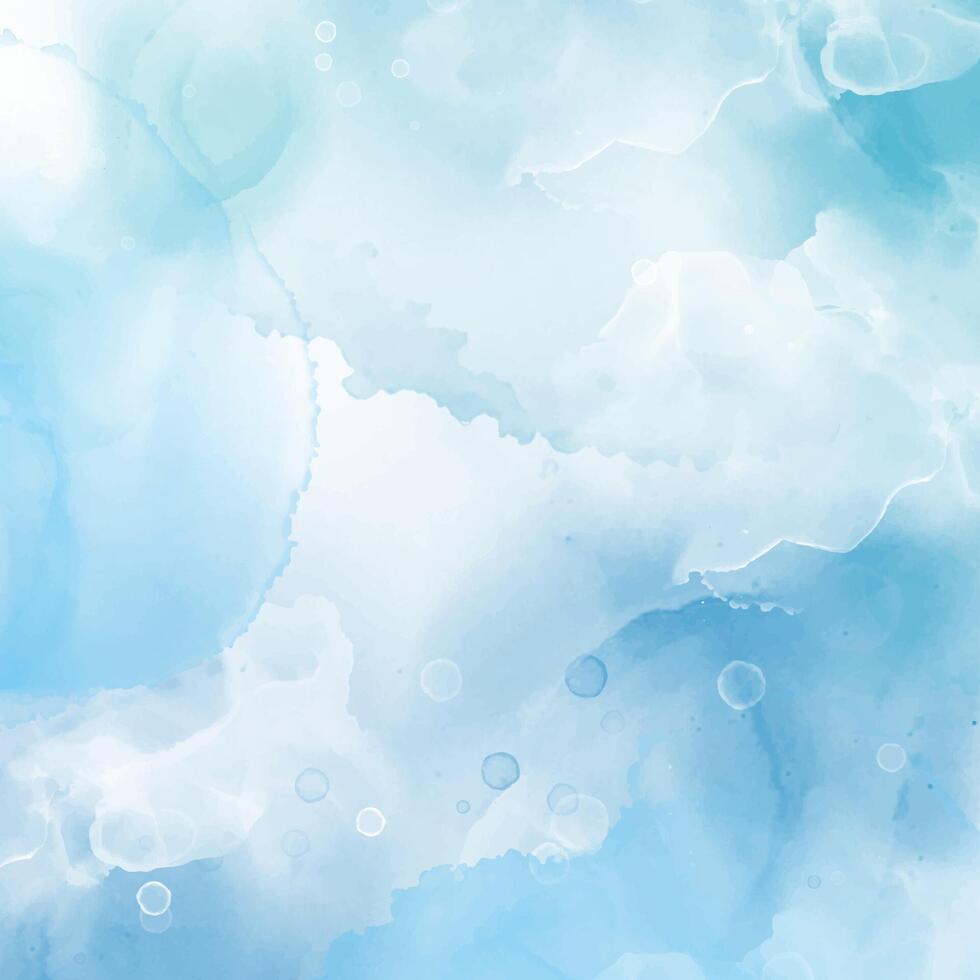 hand painted pastel blue watercolour background vector