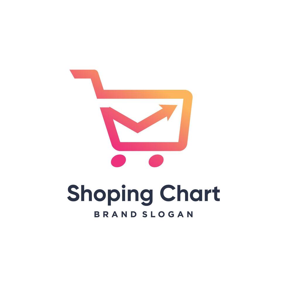 Shop chart design element idea with modern style concept vector