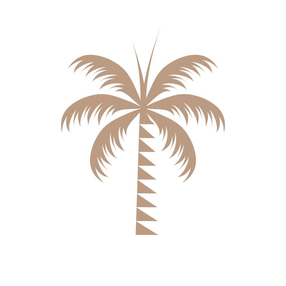 Palm tree design element idea with modern style concept vector