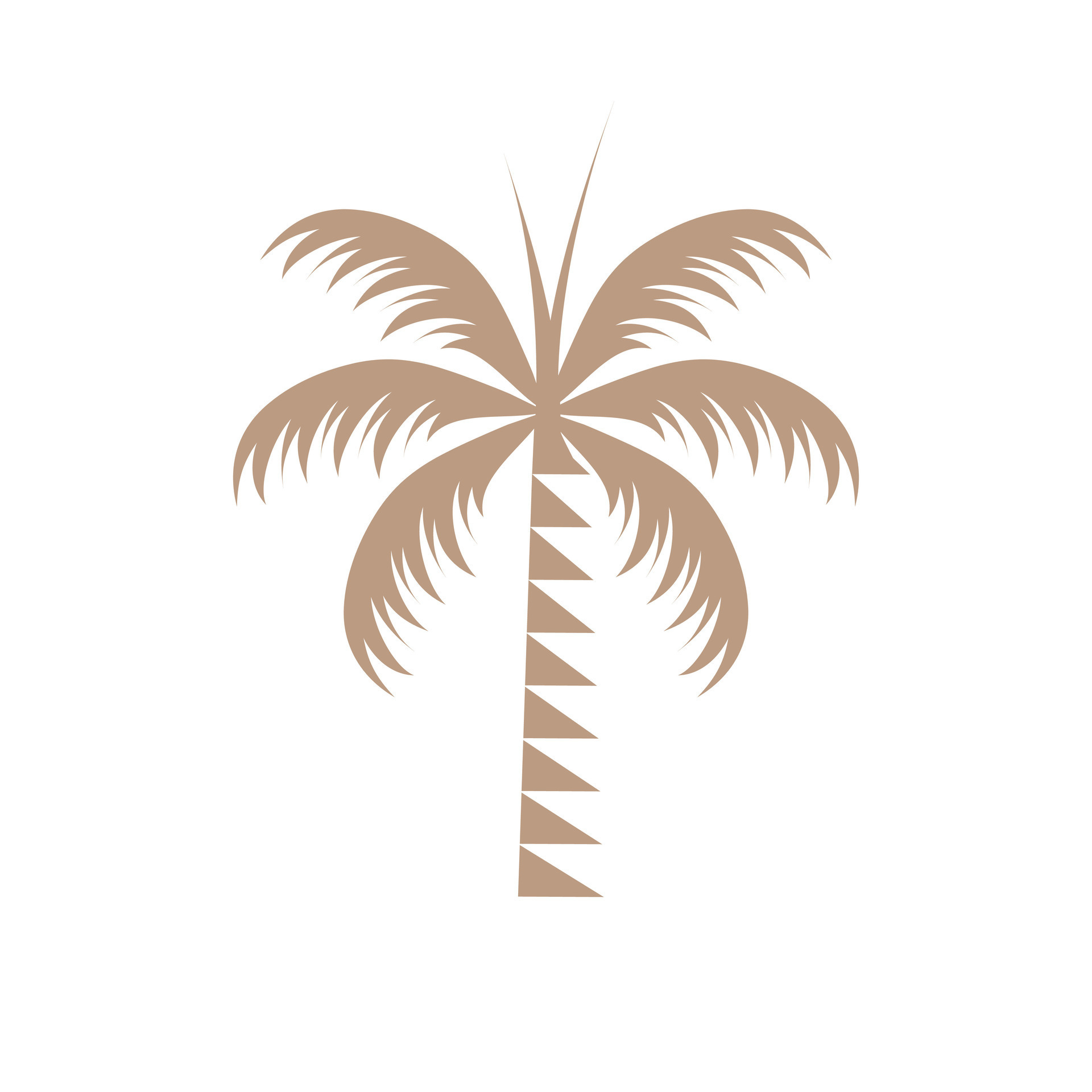 Palm tree design element idea with modern style concept 45487559 Vector ...