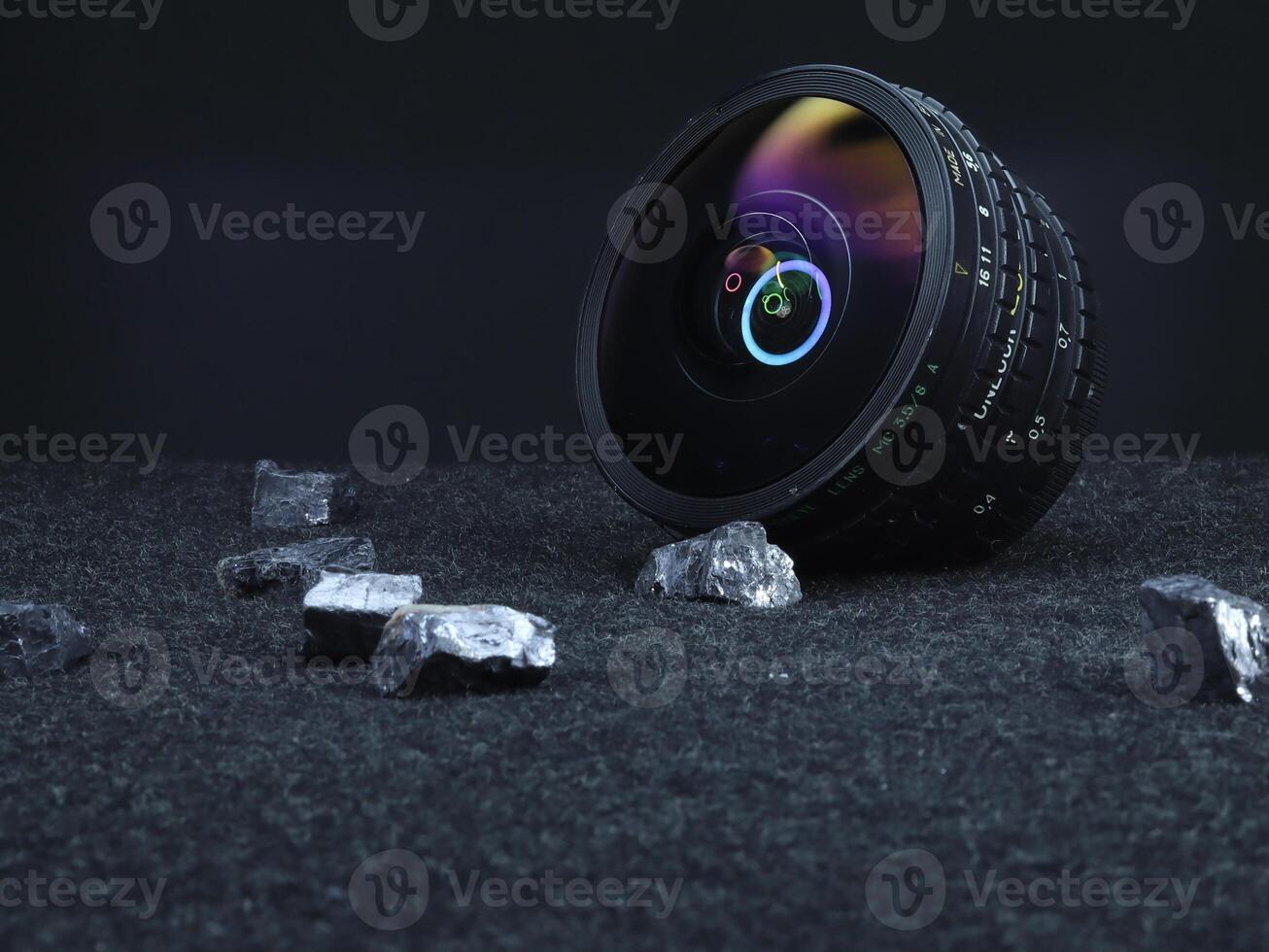 360 Degree Fisheye Camera Lens Capturing Panoramic Views photo