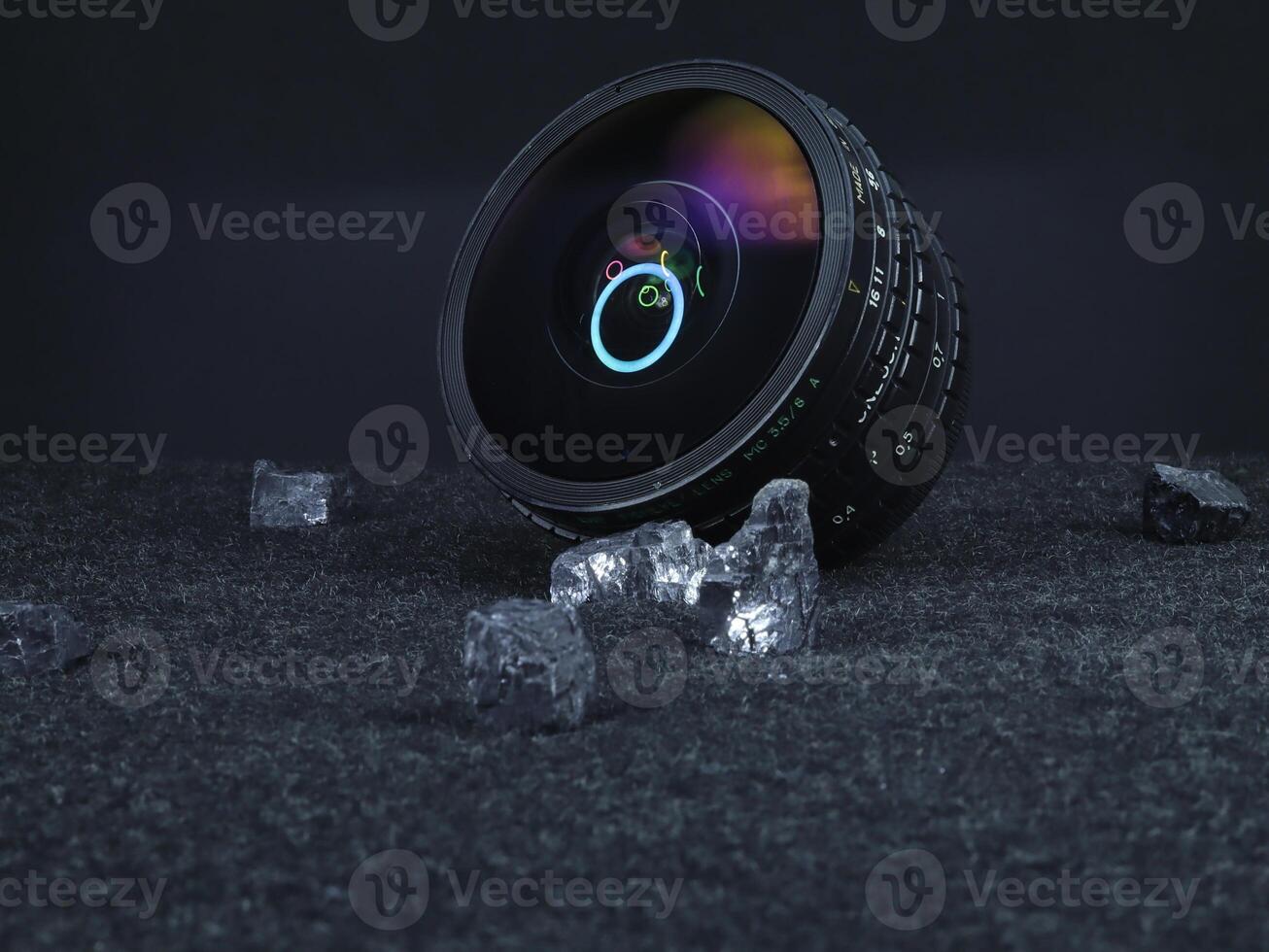 360 Degree Fisheye Camera Lens Capturing Panoramic Views photo