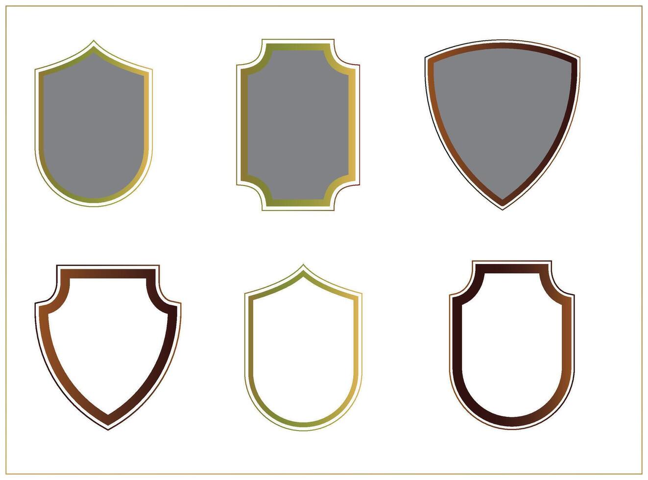 Popular logo Template shape set vintage design vector