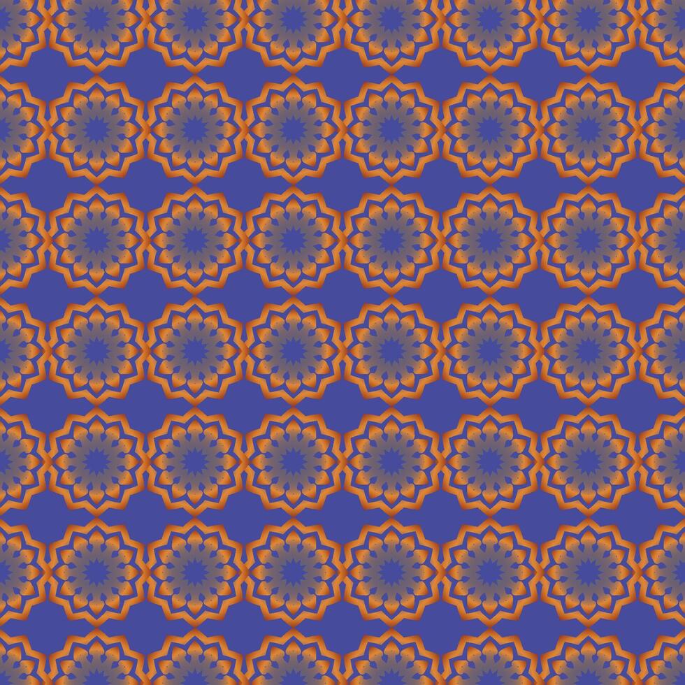 Floral pattern in blue background decoration vector