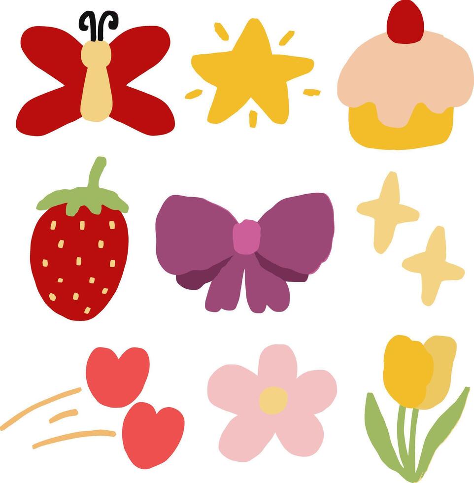 cute doodles design for templates. vector