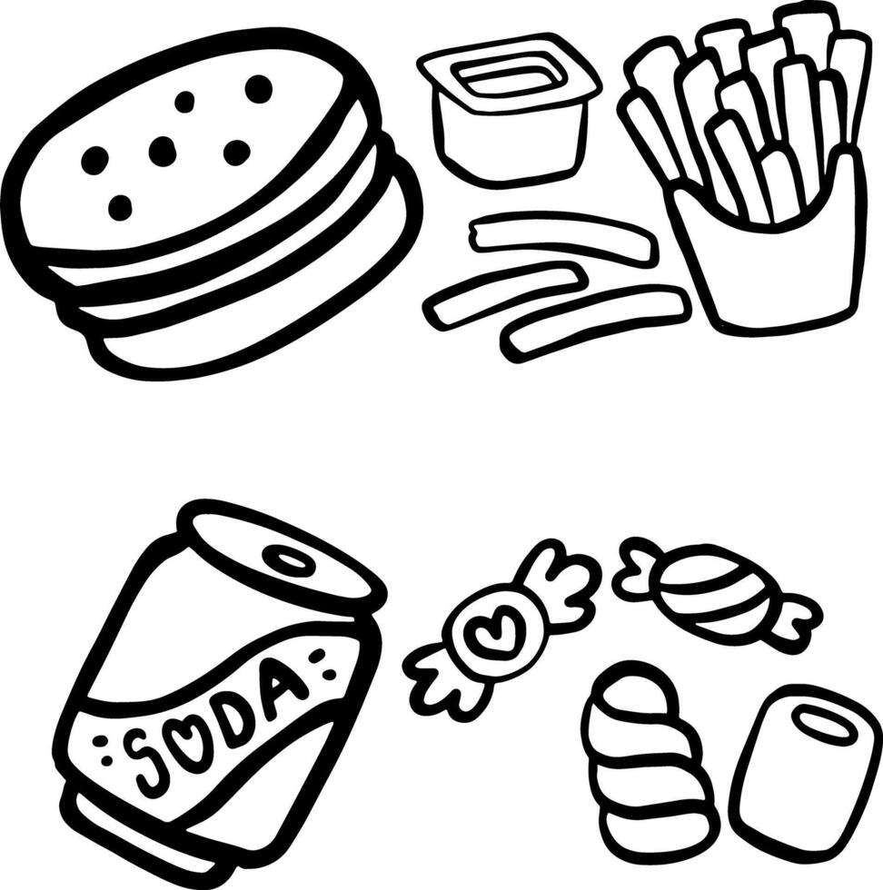 food element outline design for templates. vector