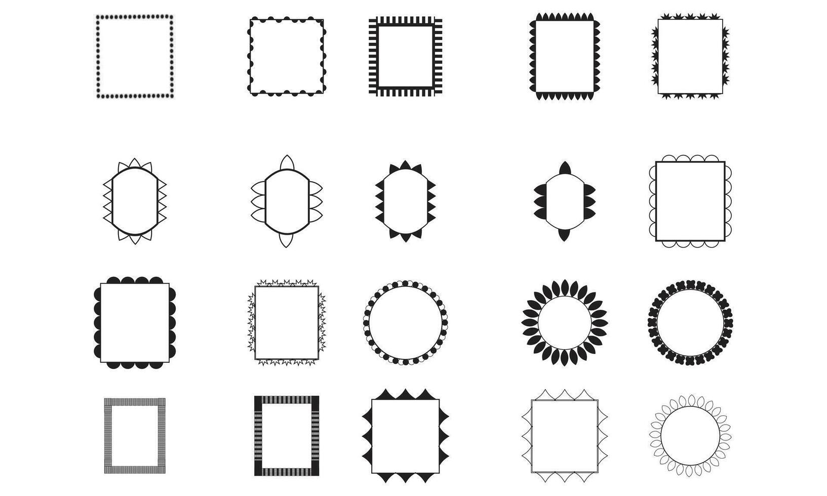 Doodle Frame Collection. vector