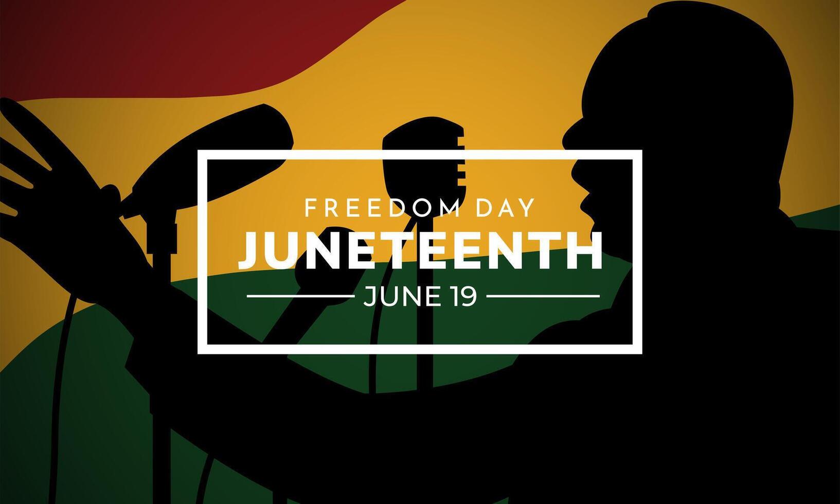 Happy Juneteenth june 19 freedom day background illustration vector