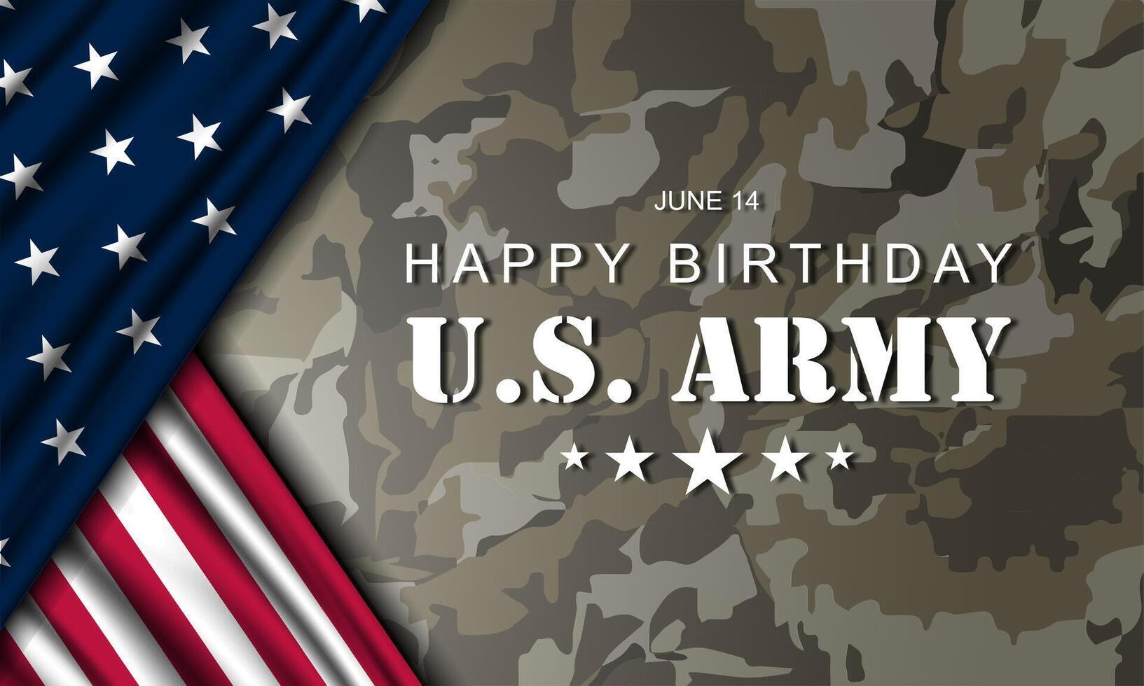 U.S. Army Birthday June 14 Background Illustration vector