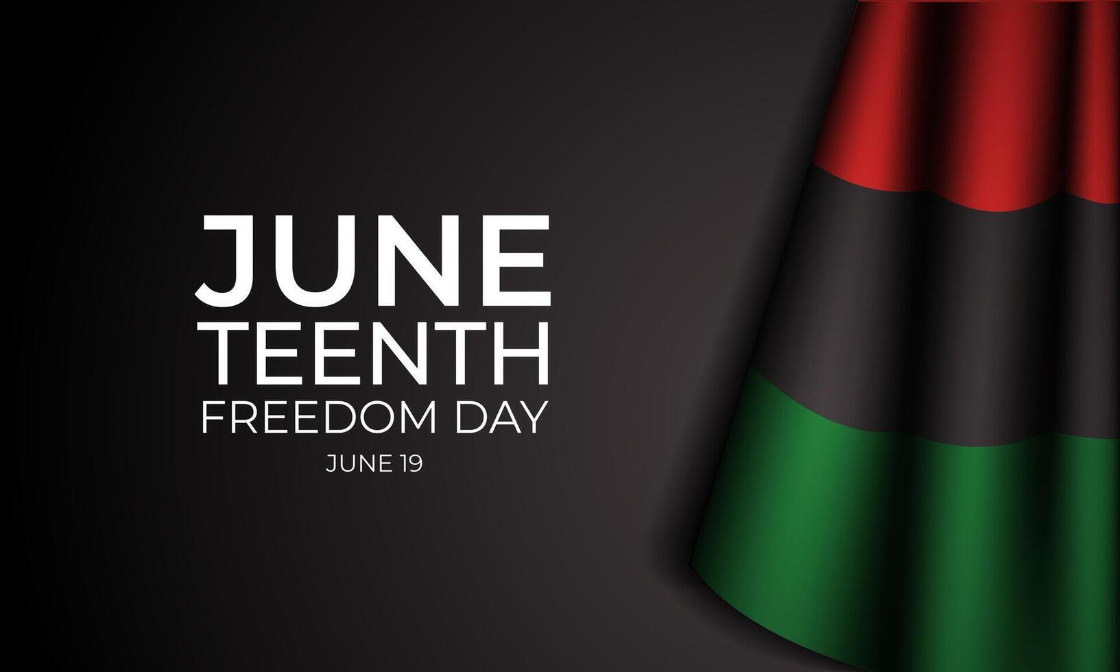 Happy Juneteenth june 19 freedom day background illustration vector
