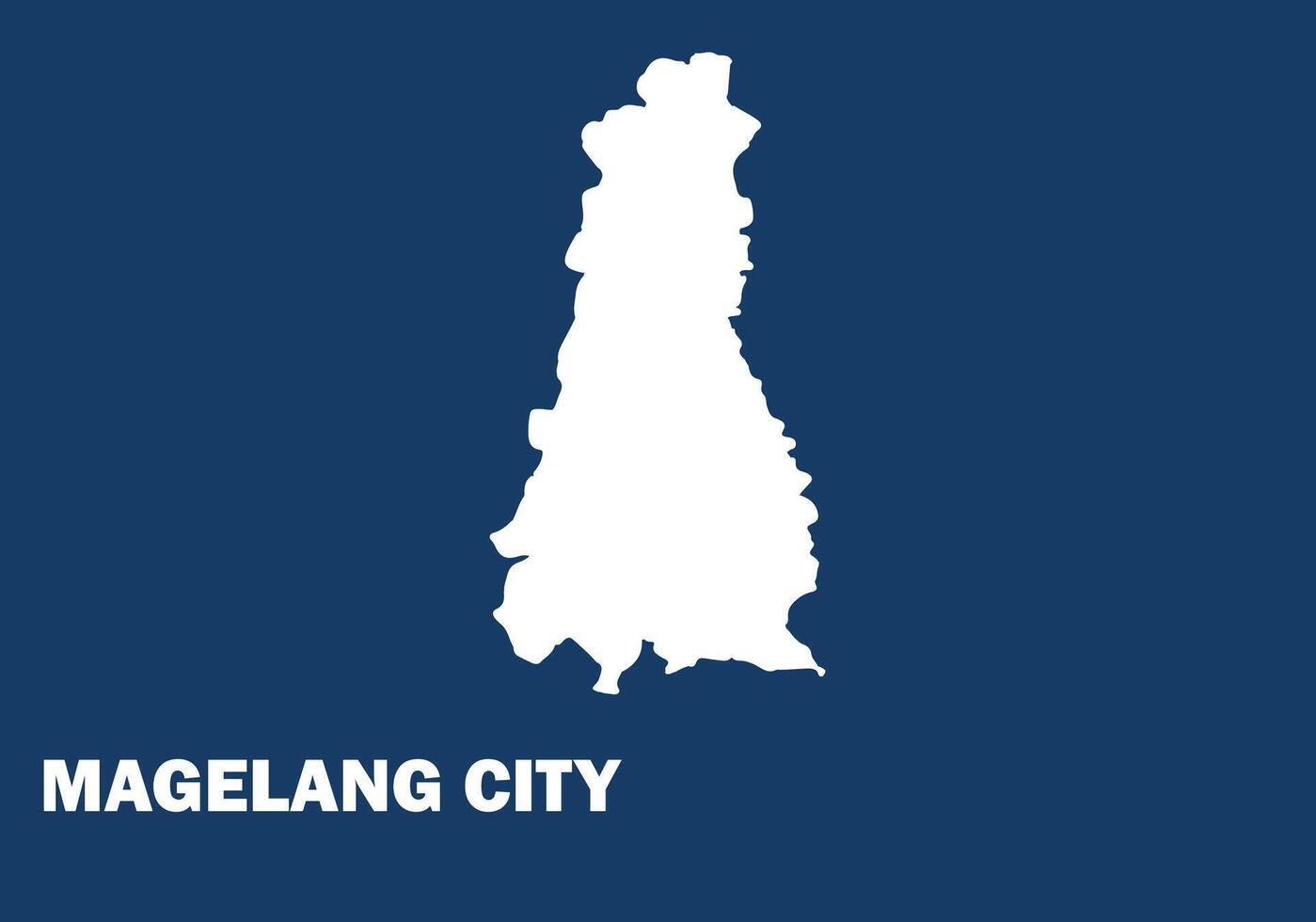 Magelang city map illustration. Map of cities in Indonesia vector