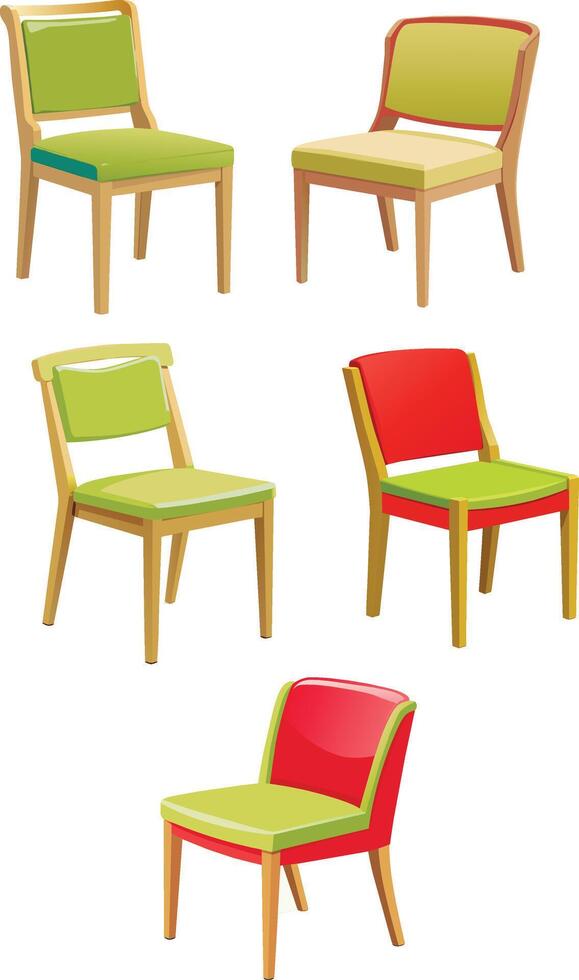 comfortable modern armchairs elements for interior design vector