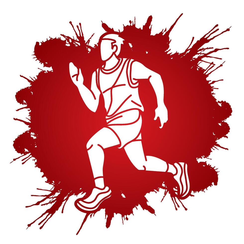 Marathon Runner A Man Start Running vector