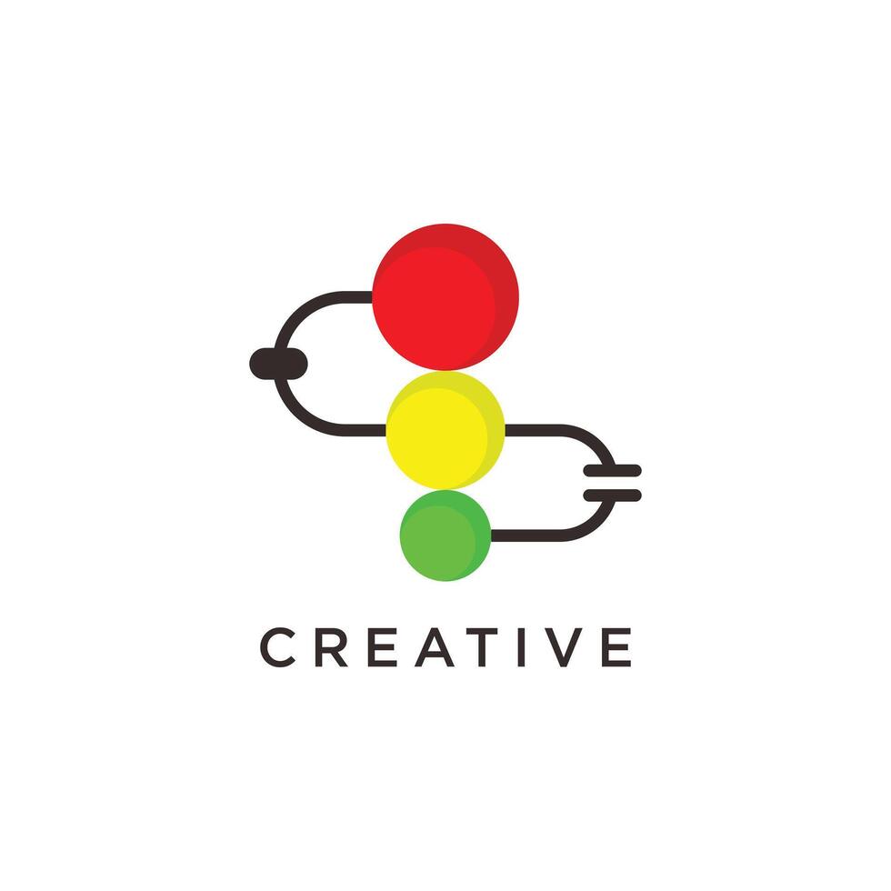 Traffic light logo design unique idea concept vector