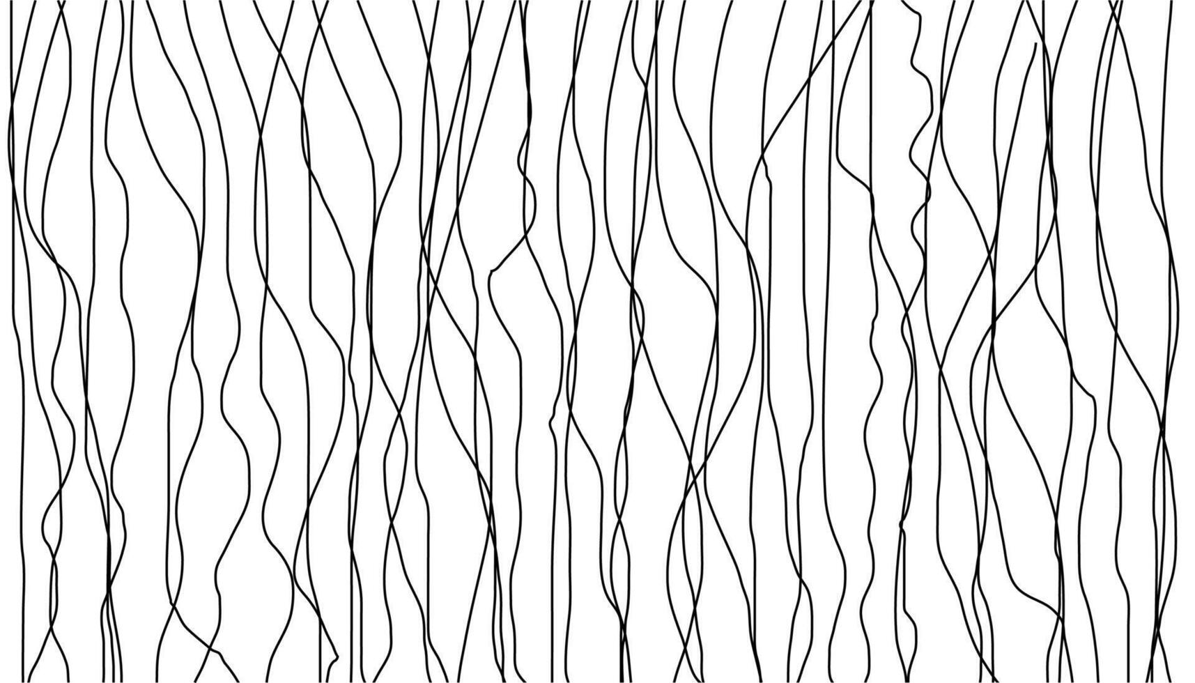 Hand drawn wavy background horizontal surface seamless wallpaper line art. vector
