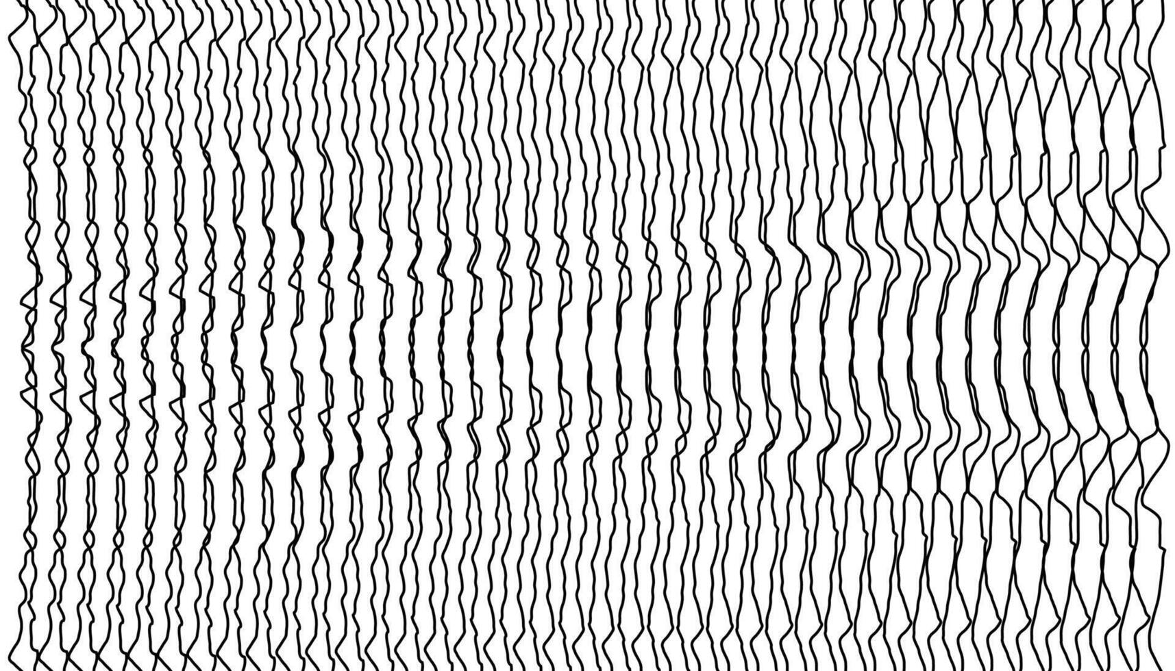 Hand drawn wavy background horizontal surface seamless wallpaper line art. vector