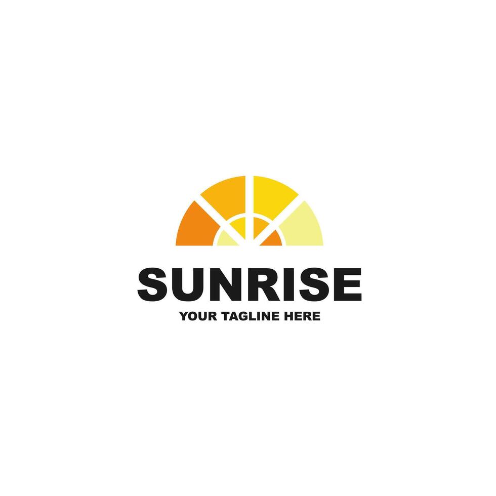 logo on which an image of the rising sun. vector