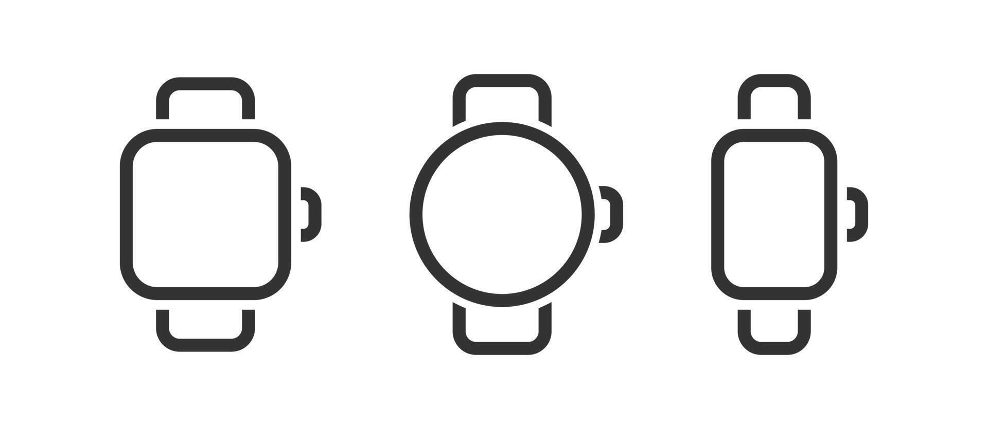 Smart watch icon. Wristwatch symbol. Clock time in the wrist. Digital fitness watch. vector