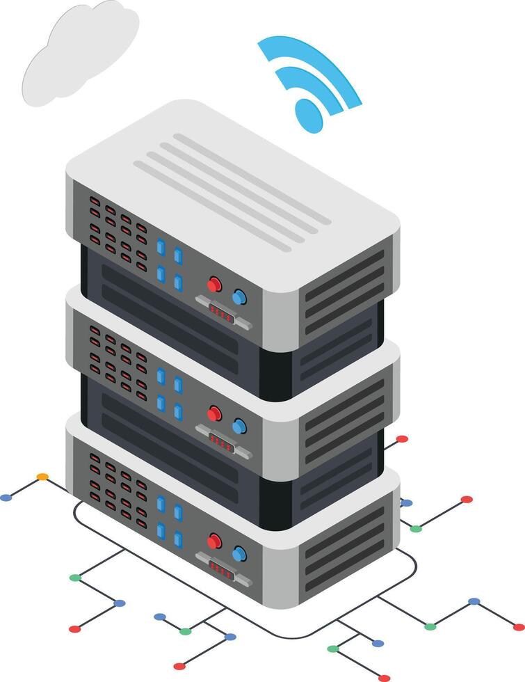 Secure Cloud Server Connection vector