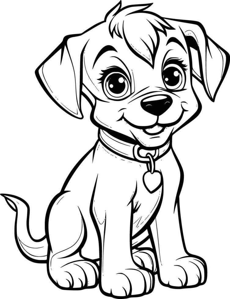 Dog Bone Coloring Pages for Kids vector