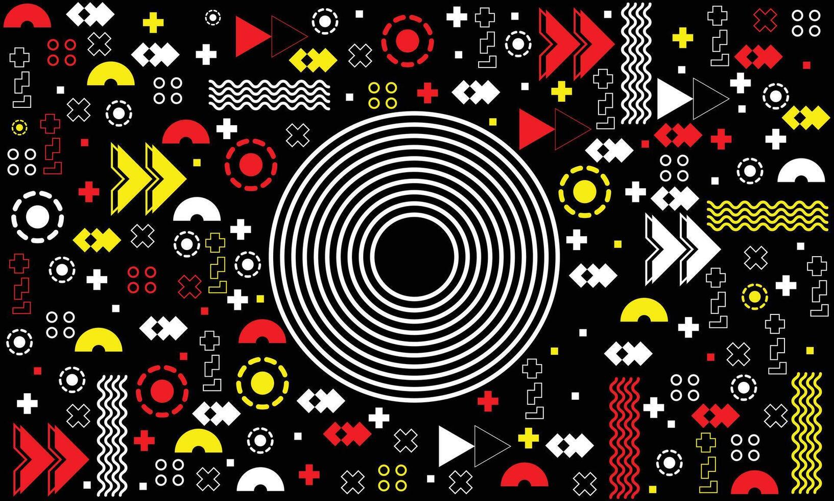 Memphis geometric abstract background vector