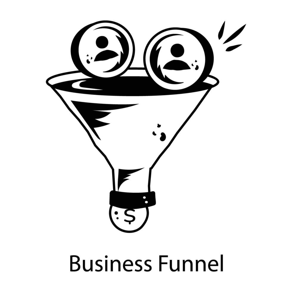 Trendy Business Funnel vector