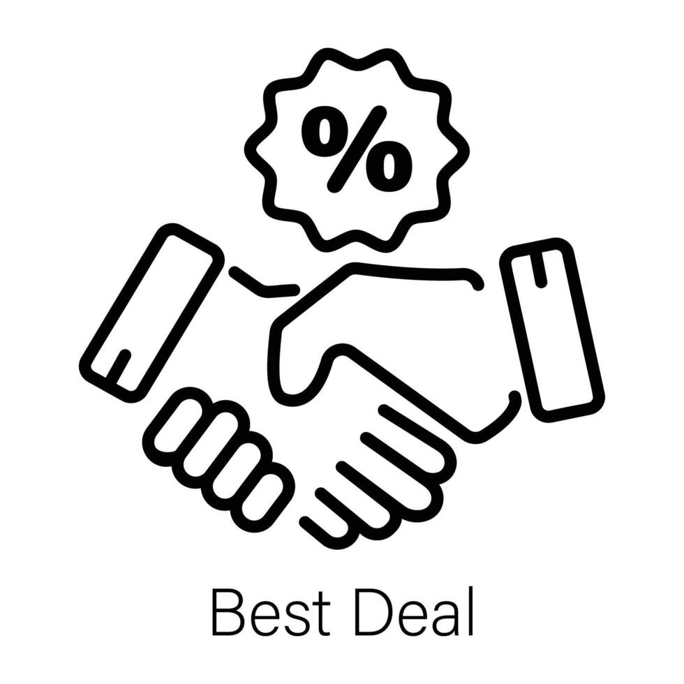 Trendy Best Deal vector