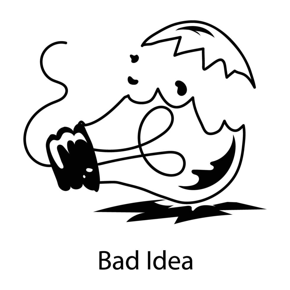 Trendy Bad Idea vector