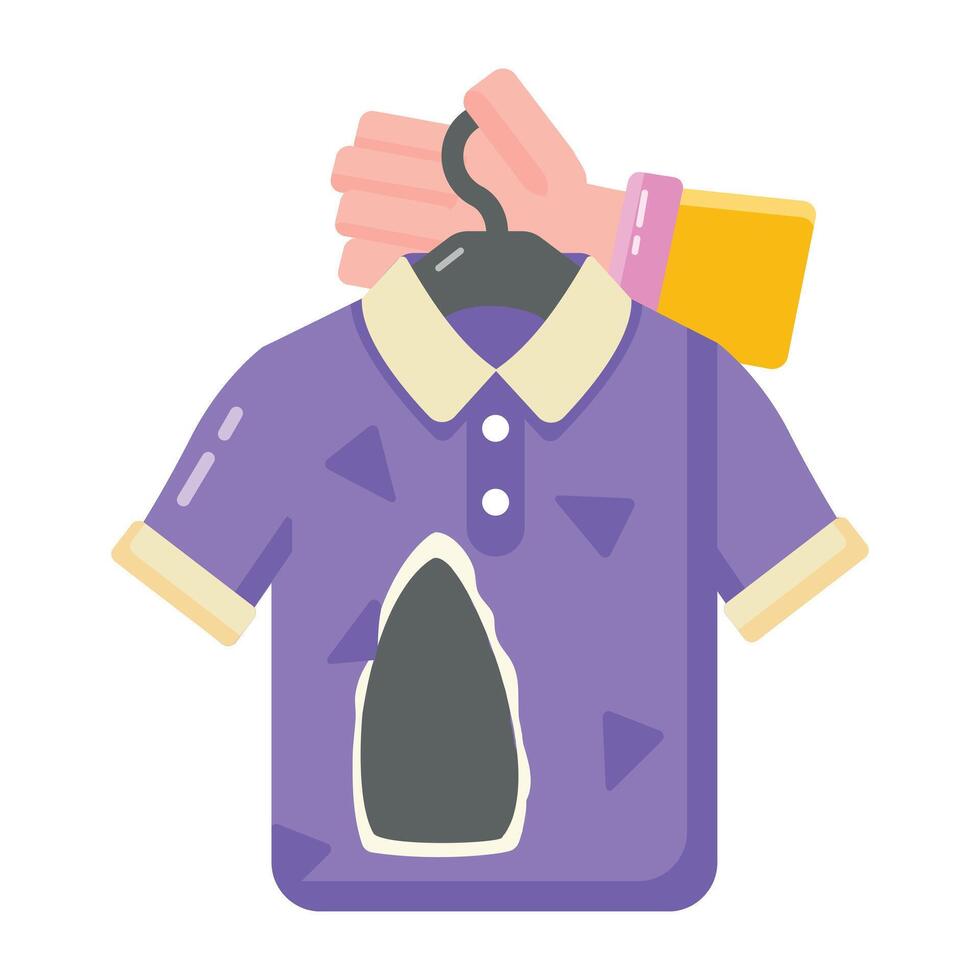 Trendy Burned Shirt vector