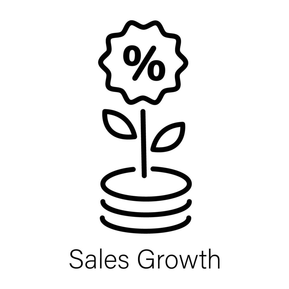Trendy Sales Growth vector
