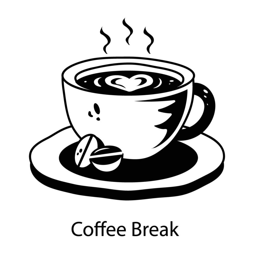 Trendy Coffee Break vector