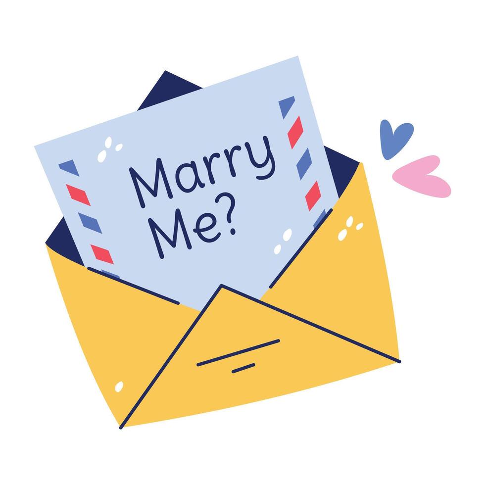 Trendy Proposal Message vector