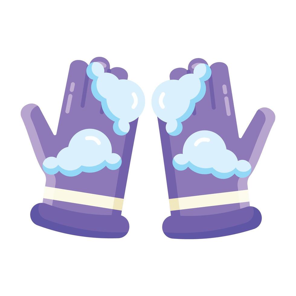 Trendy Cleaning Gloves vector
