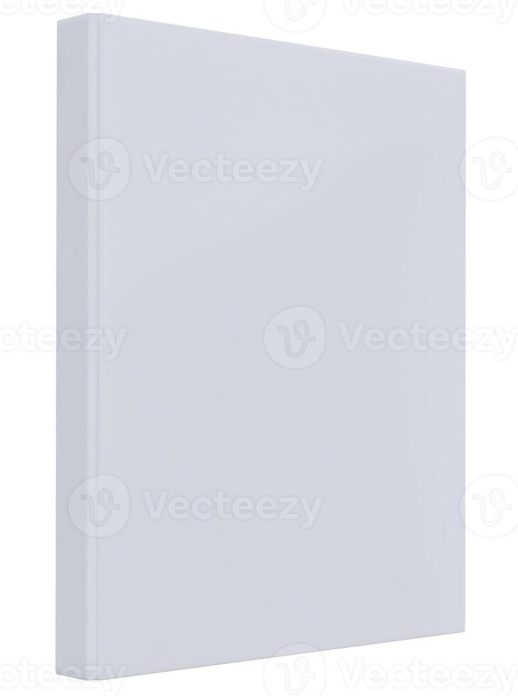Blank vertical book cover template and isolated with space for custom design 3D illustration for magazine, book, education, or business use photo