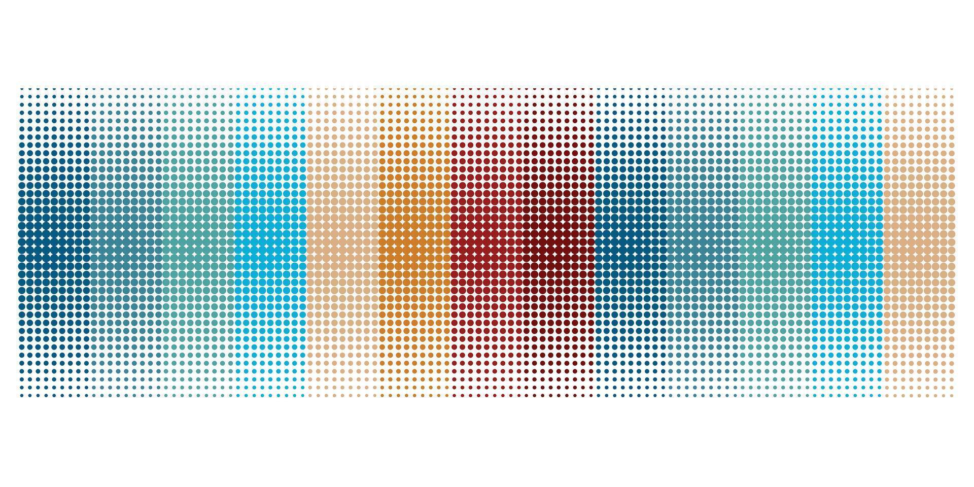 Halftone stripe multi color background. Abstract vertical geometric shape rainbow color. Isolated on white background. vector