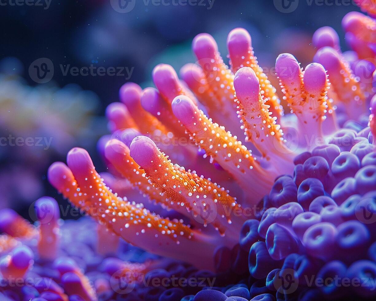 Close-up of vibrant coral under the sea photo