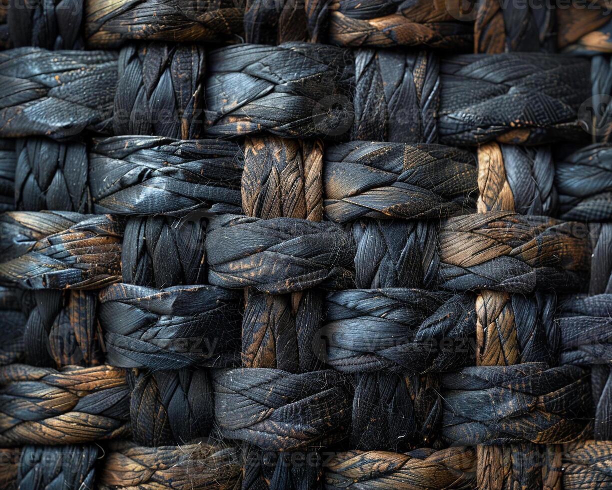Close-up of woven fabric texture photo
