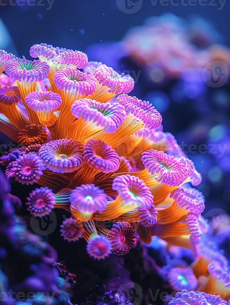 Close-up of vibrant coral under the sea photo