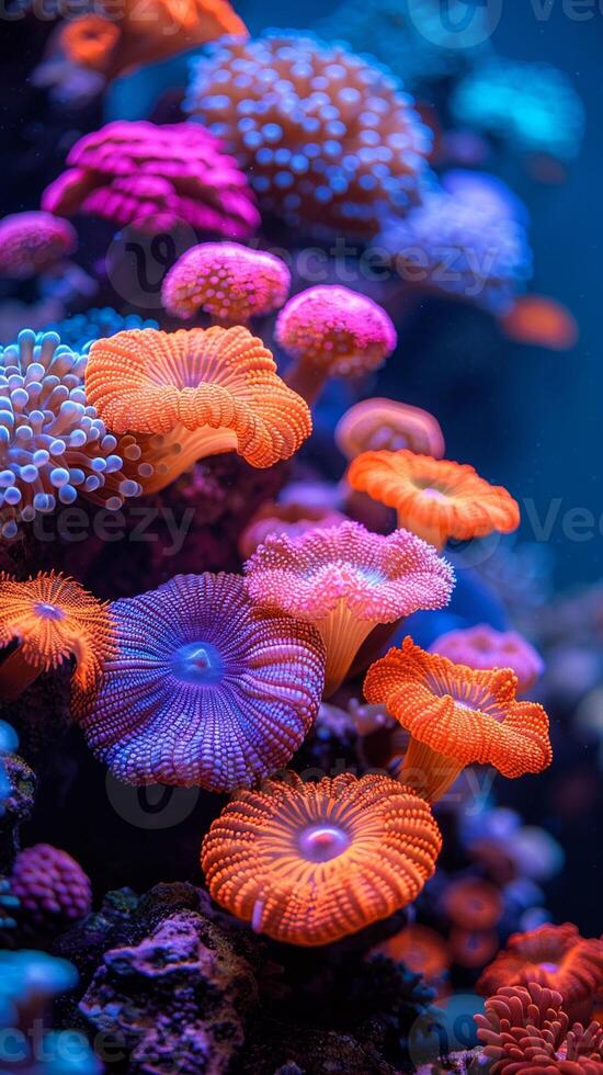 Close-up of vibrant coral under the sea photo