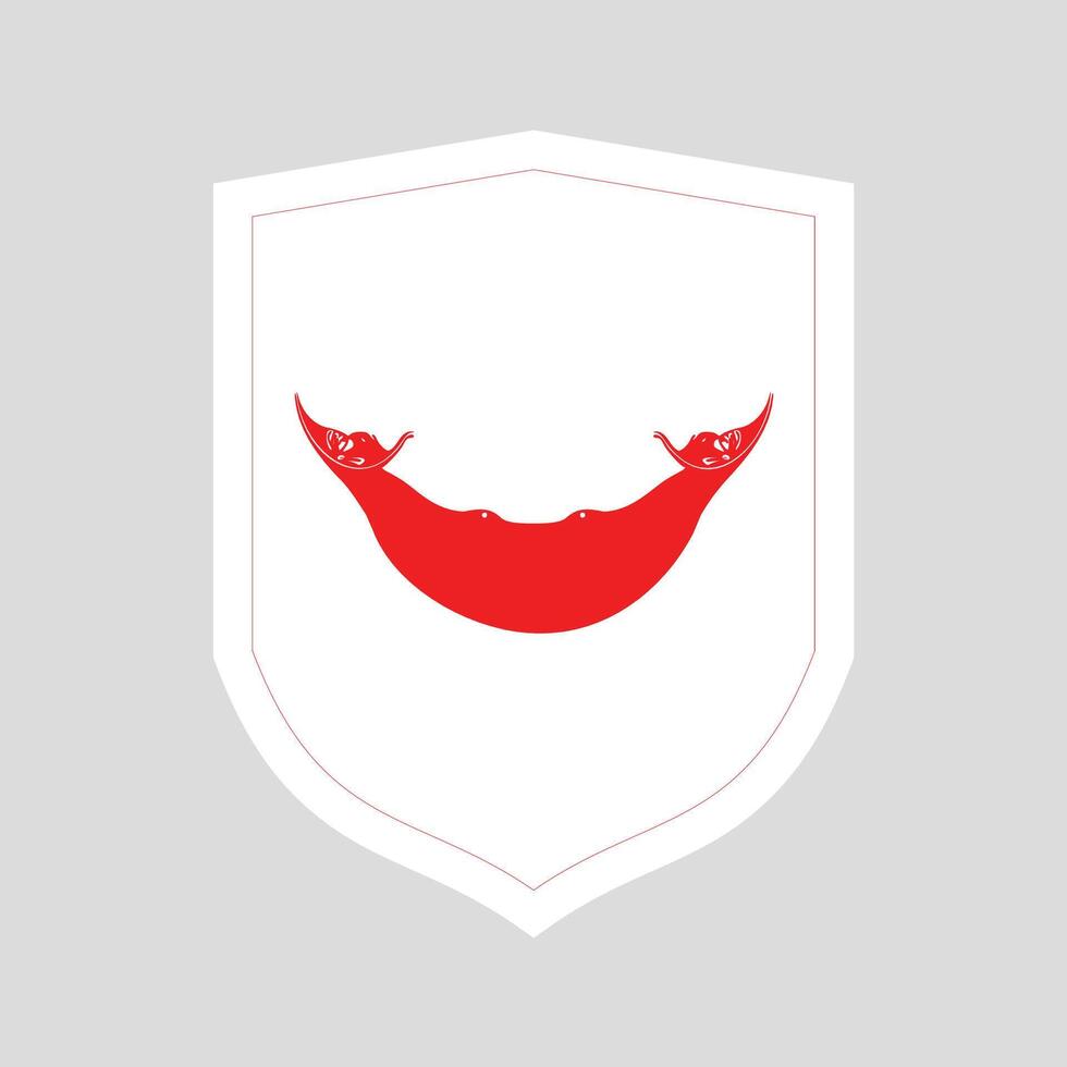 Easter Island Flag in Shield Shape Frame vector