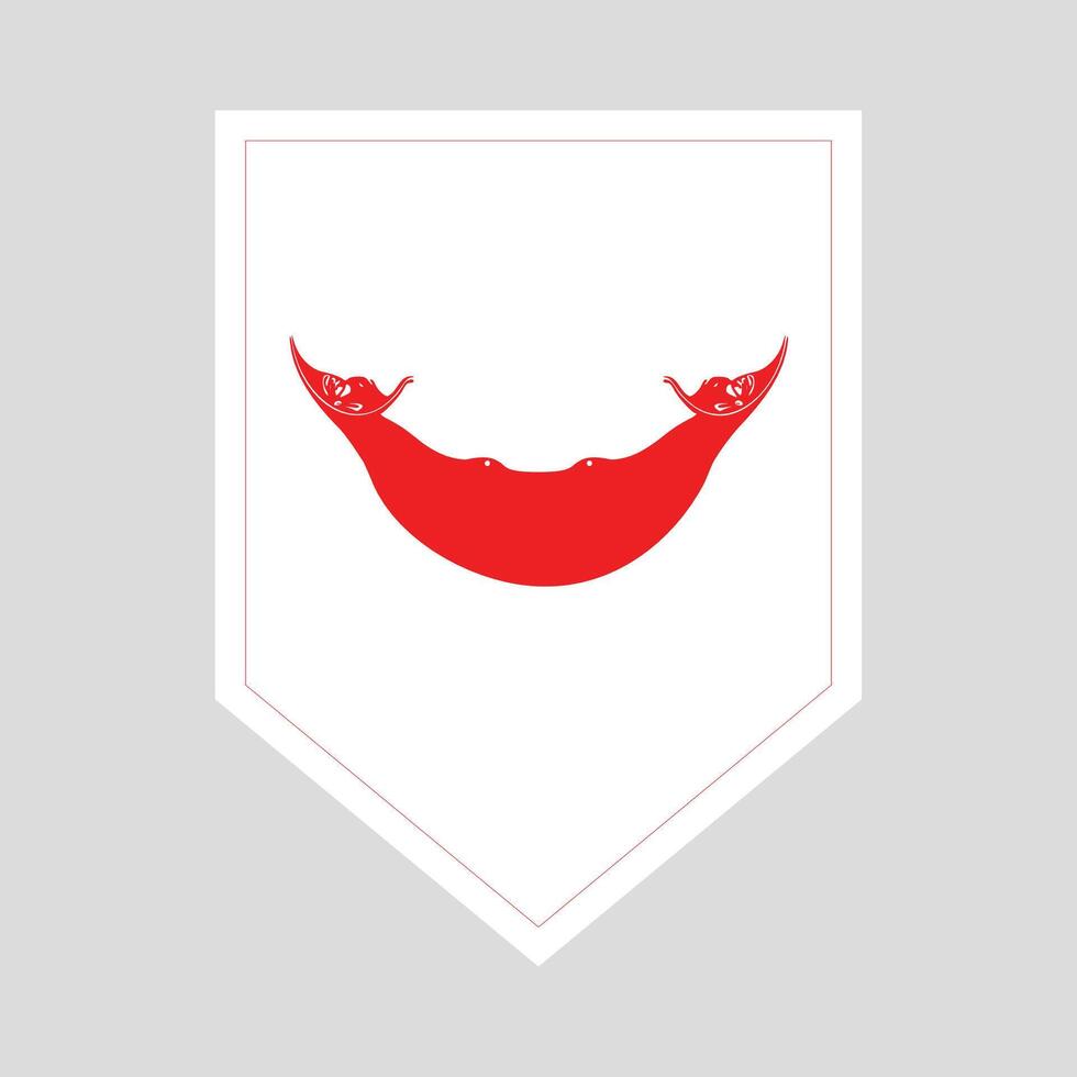Easter Island Flag in Shield Shape Frame vector