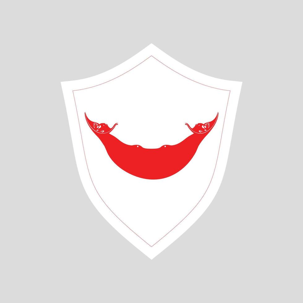 Easter Island Flag in Shield Shape Frame vector