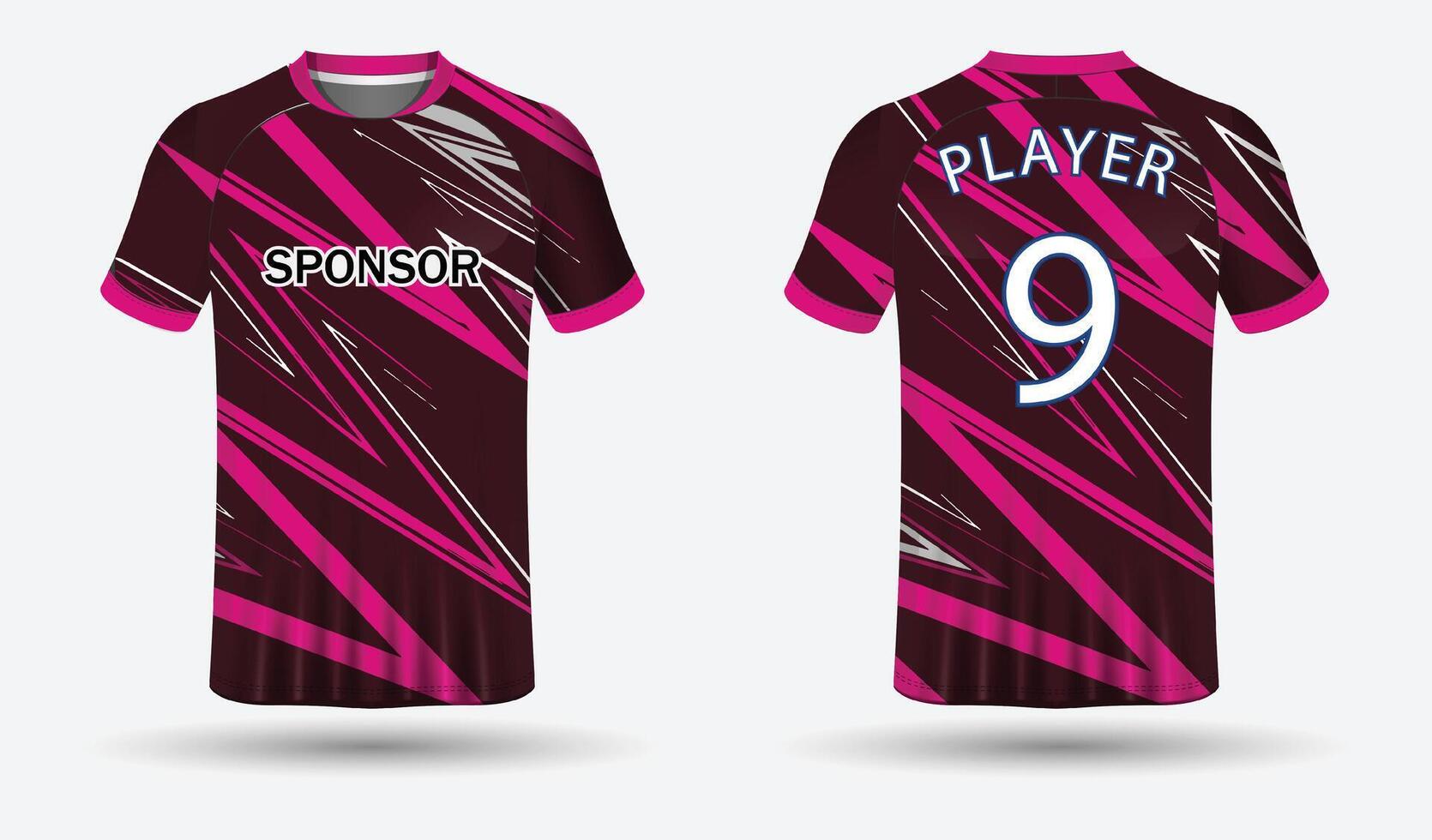 sports jersey template for soccer uniform shirt design vector