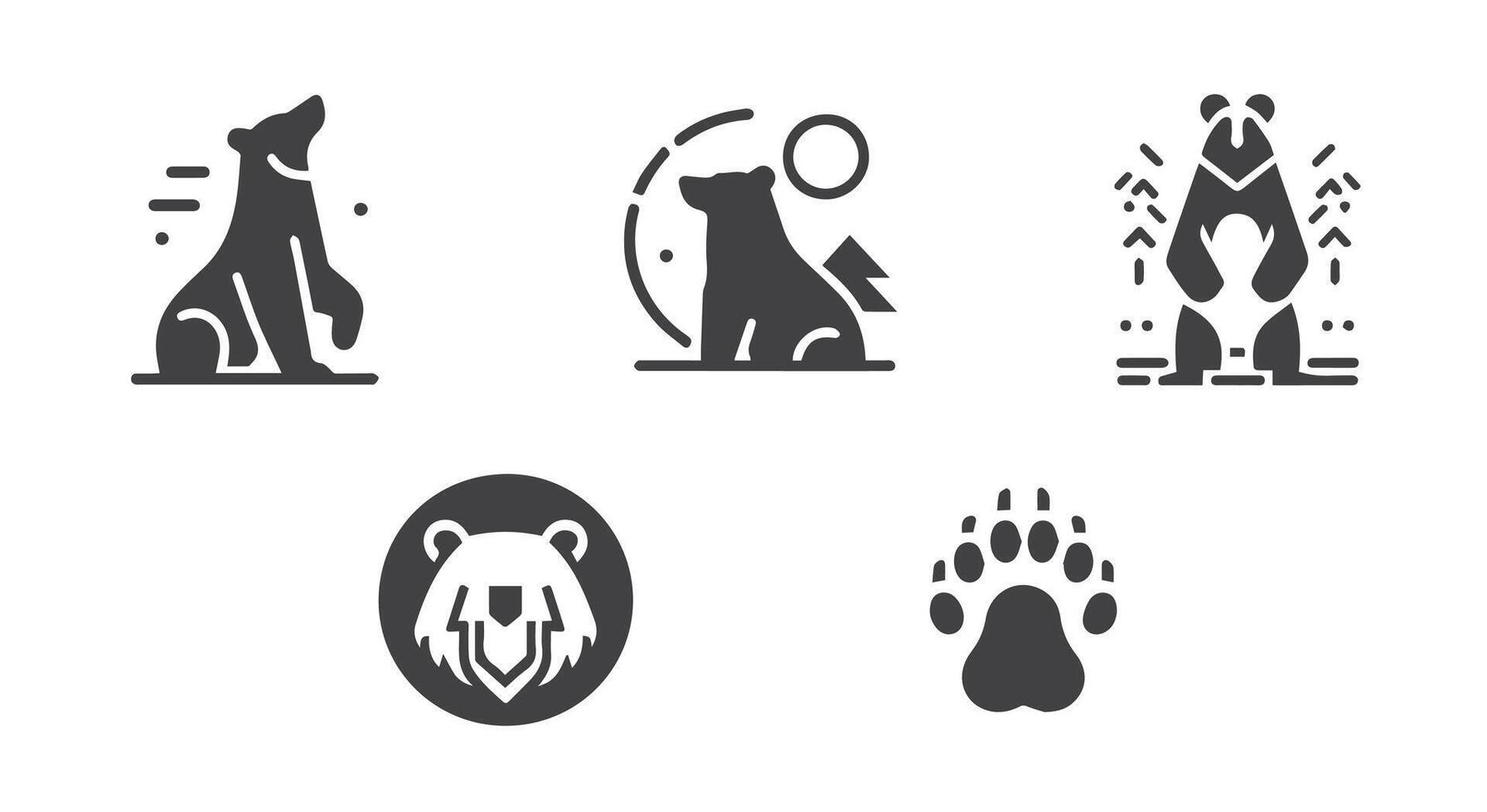 Minimal Bear Logo Design vector
