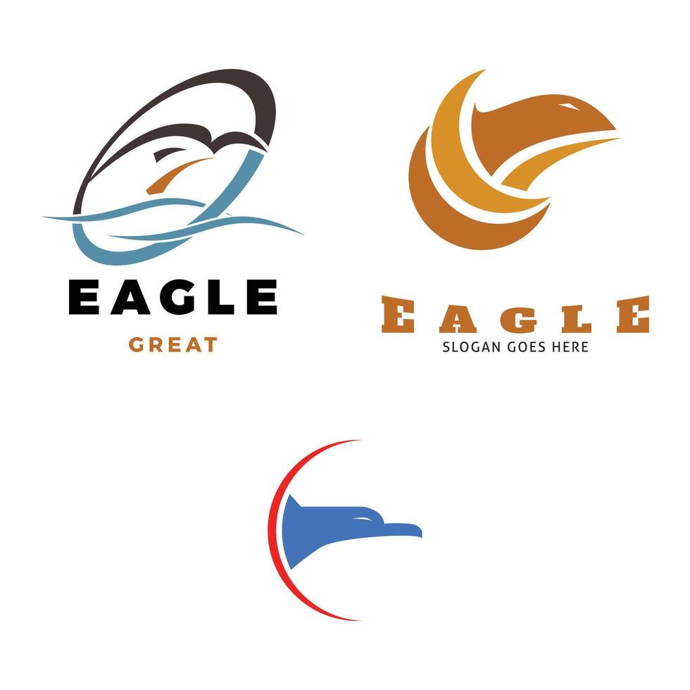 Set of Eagle Icon Logo Design Template vector