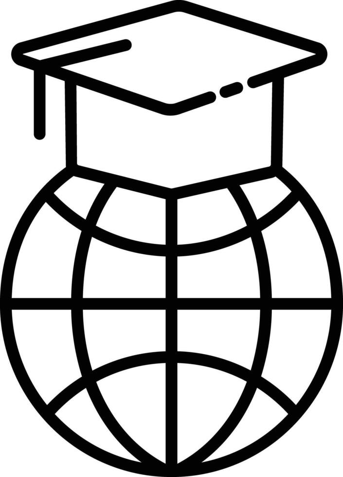 Graduation outline illustration vector